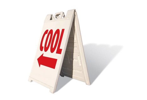 Cool tent sign isolated on a white background