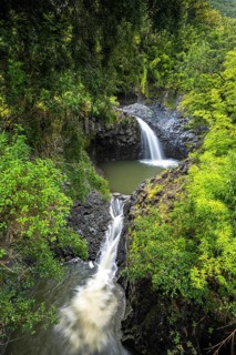 Wasserfall entlang des Pipiwai Trail