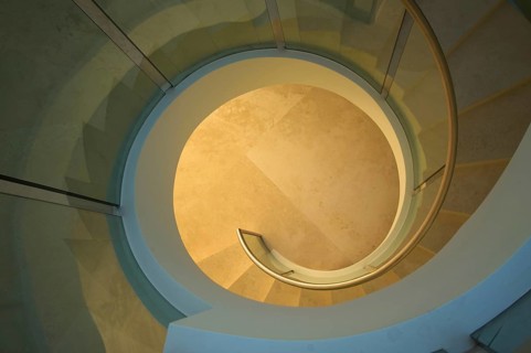 Majestic spiral staircase abstract