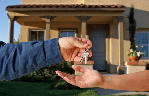 Handing over the keys to A new home