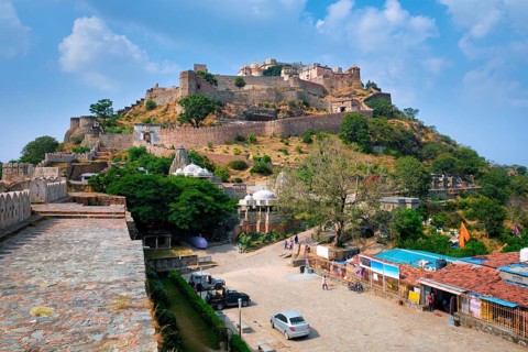 Kumbhalgarh fort famous indian tourist landmark. Rajasthan