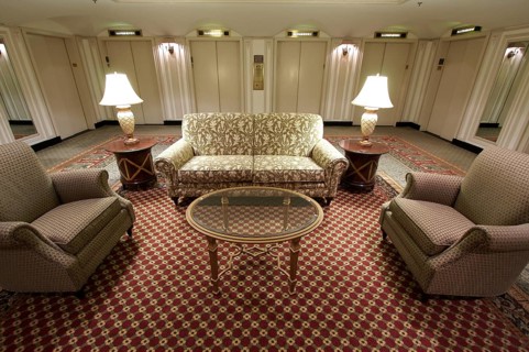 Classic elevator lobby interior of a hotel