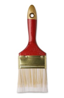 New paint brush isolated on a white background with clipping path