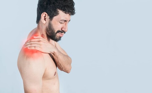 Neck pain and stress concept