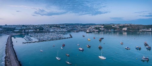 Dawn over Brixham Marina and Harbor