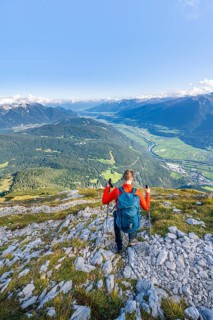 Hiker on hiking trail