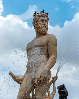 Close-up of Nettuno Statue