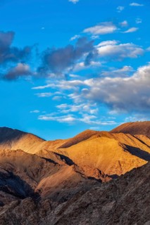 Himalayas Zanskar mountain range on sunset