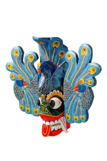 Traditional Sri Lankan mask isolated on white background