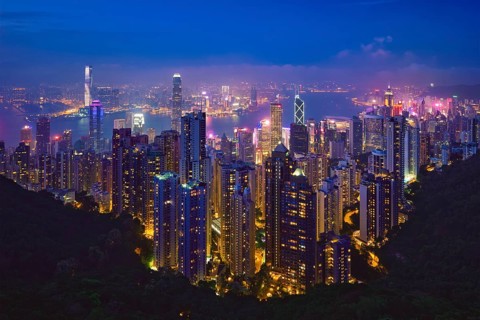 Famous view of Hong Kong