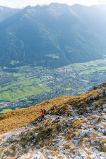 Hikers descending