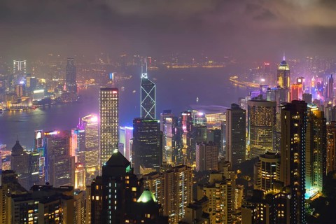 Famous view of Hong Kong