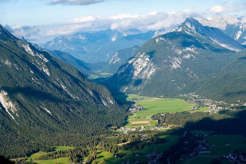 View over mountain valley