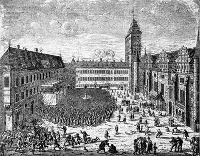 Homage of the Prussian Estates at Koenigsberg in Prussia on 18 October 1663