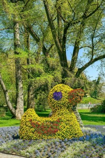 Flower sculpture duck