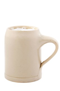 Beercup with beer isolated on white background
