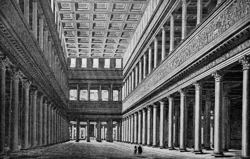 The Basilica Ulpia is a basilica built in Roman times in the Italian capital Rome. It is only preserved in remnants