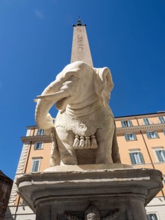 Elephant sculpture by Bernini in front of Santa Maria sopra Minerva