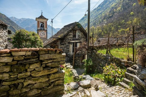 Typical granite stone houses