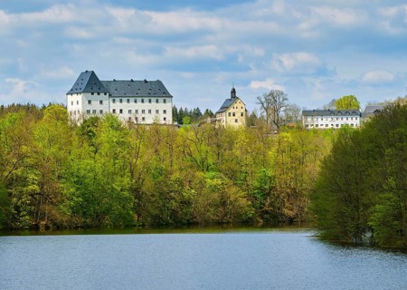 Burgk Castle on the River Saale
