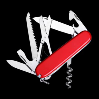 Swiss army multipurpose knife isolated on white