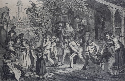 People Celebrating the Feast of Pentecost in Alsace