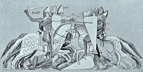 Tournament at the time of Emperor Frederick I Painting from the Hortus deliciarum