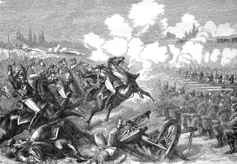 The Battle of Woerth on 6 August 1870 in the Franco-Prussian War near the village of Woerth in Lower Alsace