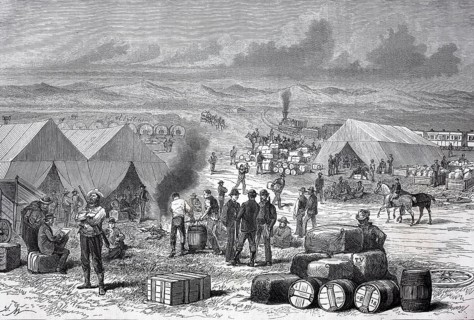 View of Black Buttes Camp circa 1870