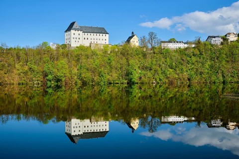 Burgk Castle on the River Saale