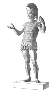 Mars of Todi is a late 5th century BC or early 4th century Etruscan bronze statue depicting a warrior in armour about to offer a libation