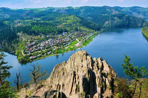 View of the river Saale from the Bockfelsen