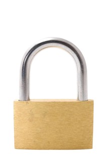 Simple Padlock isolated on white