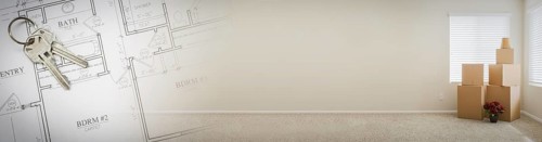 Gradated banner with house keys