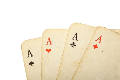 Four old cards
