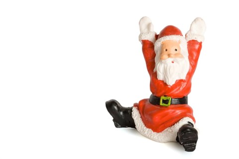 Santa Claus figurine isolated on white background