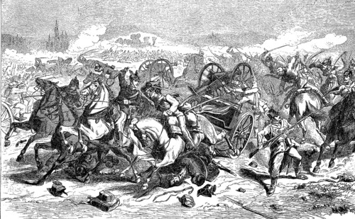 Capture of Austrian guns by Prussian cavalry at Skalitz
