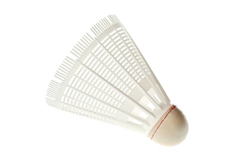 Shuttlecock isolated on white background