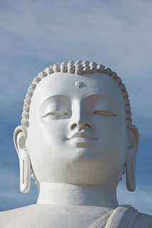 White sitting Budha image Mihintale