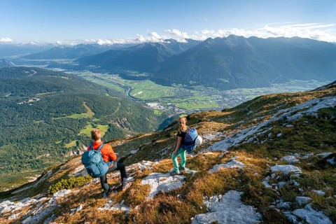 Hikers descending