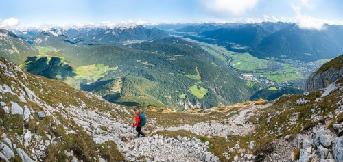 Hikers descending