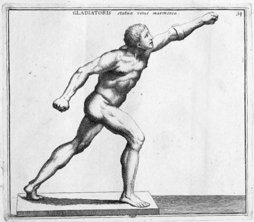 Statue aus der Villa del Pricipe Borghese eines Gladiator