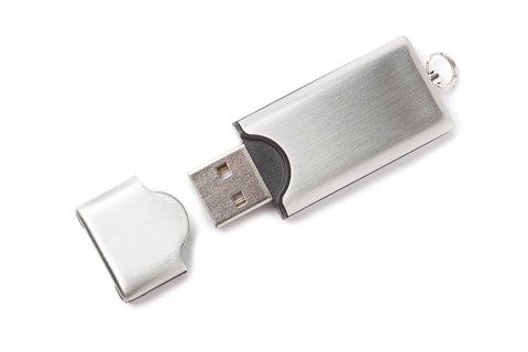 USB flash drive isolated on white background