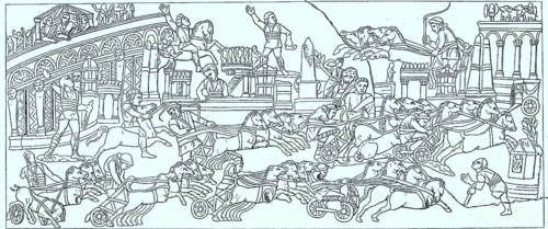 Circus race at the Circus Maximus in Rome