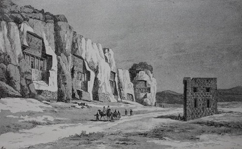 Naqsh-e Rostam with the Ka be-ye Zartusht