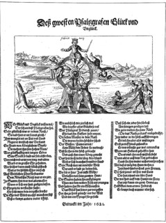 Mockery sheet from 1621 on Friedrich von der Pflaz