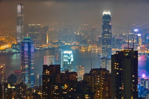 Famous view of Hong Kong