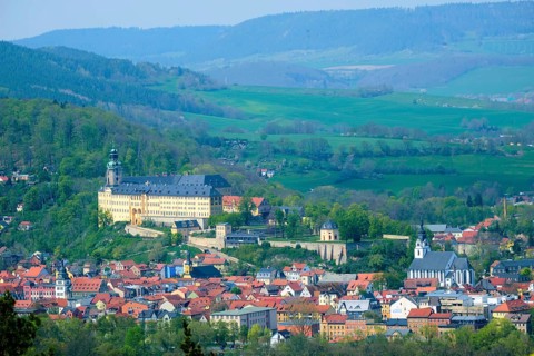 View of Rudolstadt with Heidecksburg Castle