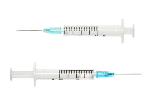 Syringe isolated on white background