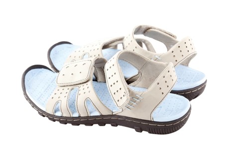 Pair of sport sandals isolated on white
